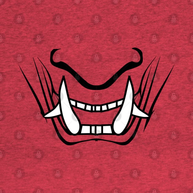 Oni Mouth mask by Lukasking Tees